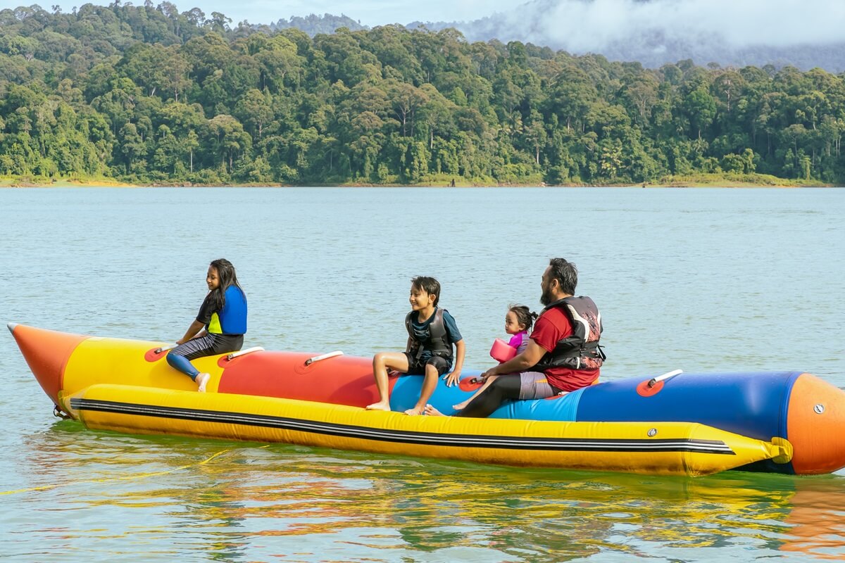 banana boat ride adventure in tehri