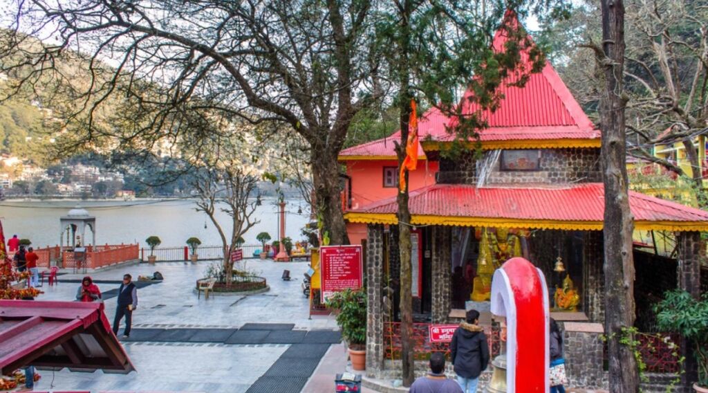 view of naina devi temple nainital